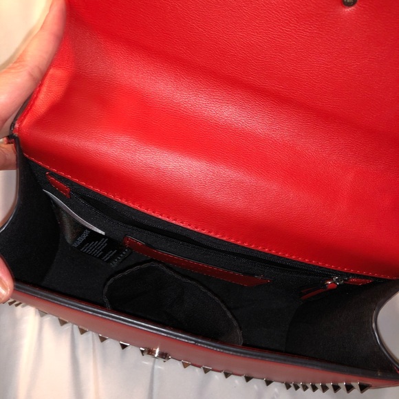TOPSHOP studded red bag - Picture 2 of 5